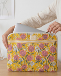 Goldene Gänseblümchen Laptop-Hülle