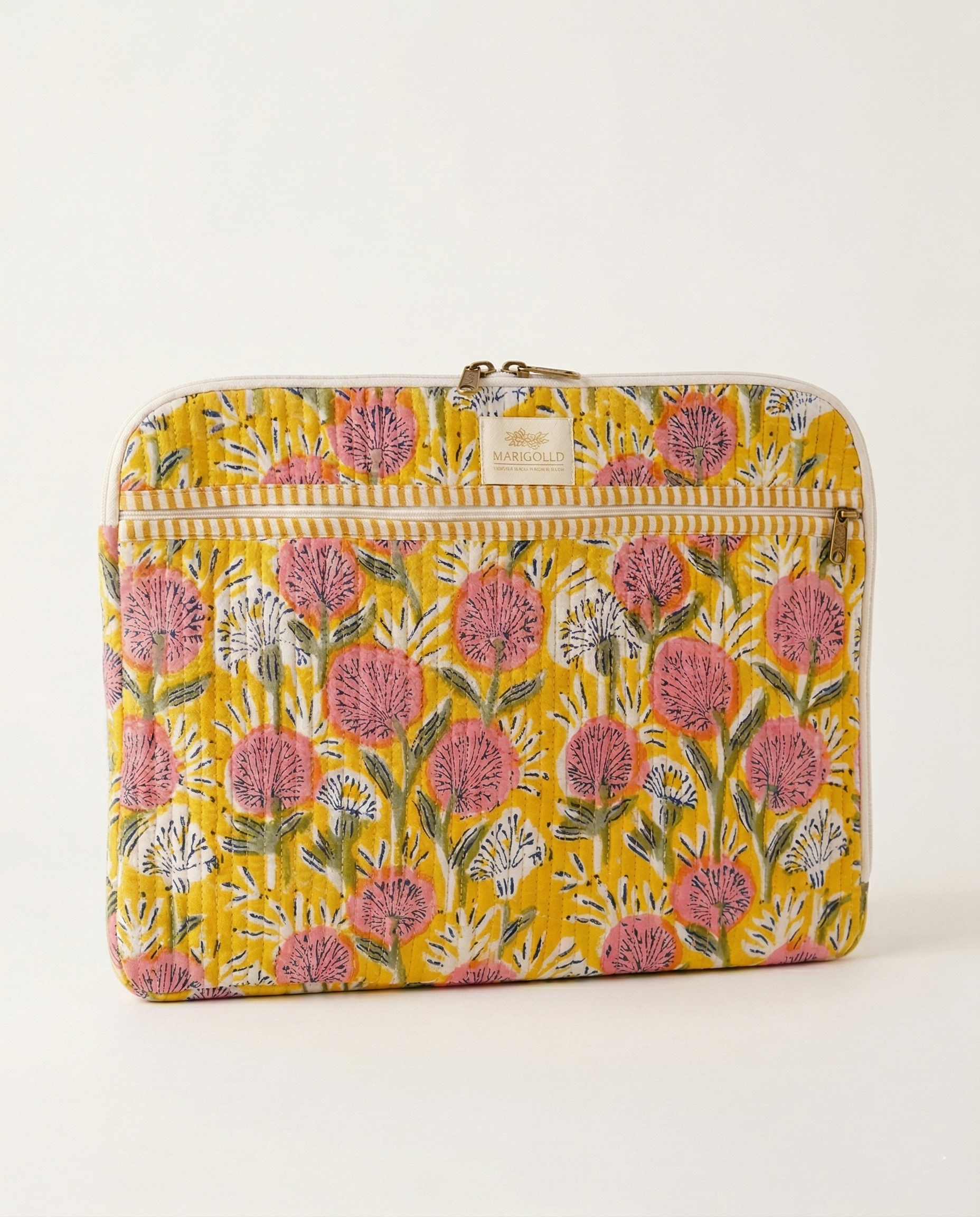 Goldene Gänseblümchen Laptop-Hülle