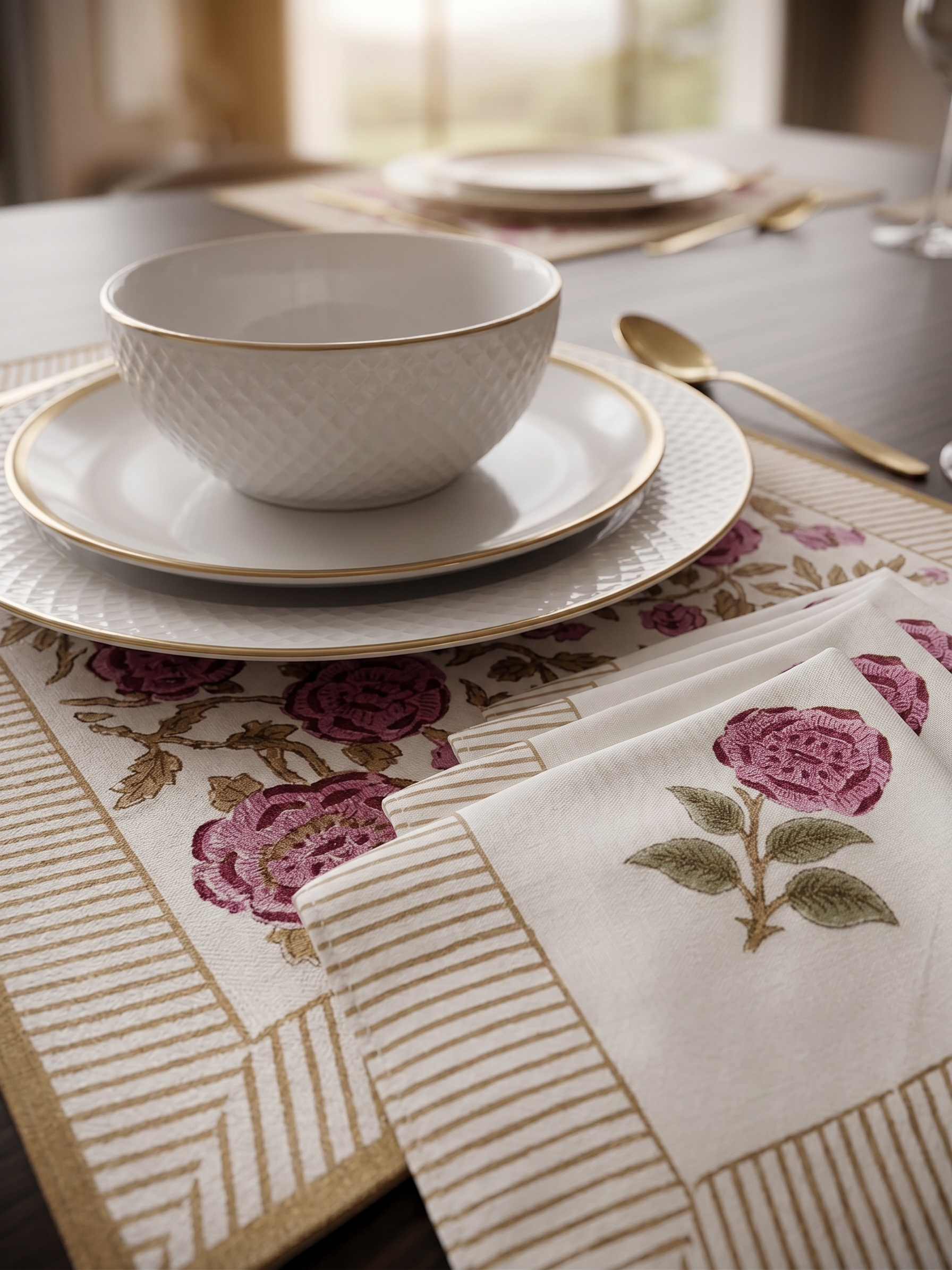 Pink Rose Essgruppe (6-teilig)